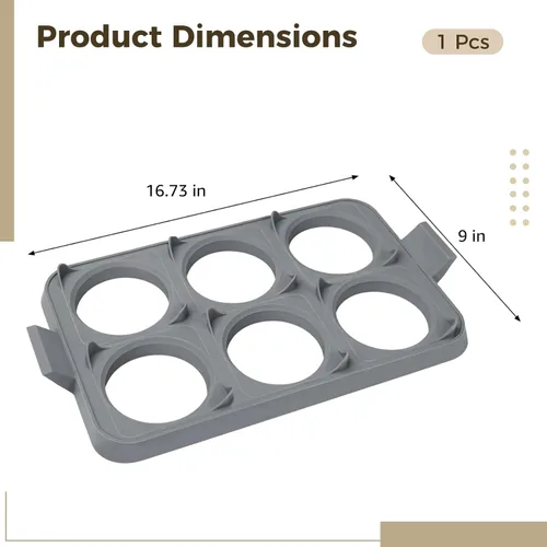 Miniatura 4 de Moldes de silicona para huevos, anillos antiadherentes de 6 agujeros para freír huevos, compatible con utensilios de cocina Blackstone, bandeja