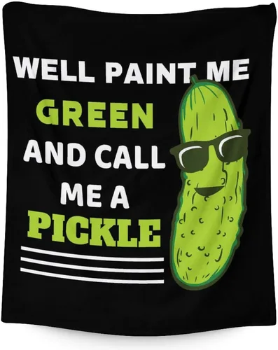 Miniatura 17 de Manta de regalo de Pickle, manta divertida de 30 x 40 pulgadas para adultos y niños, ligera, afelpada, suave, acogedora, cálida, mantas de franela