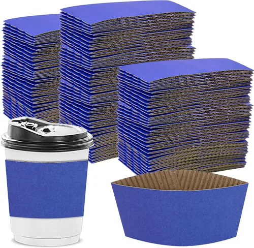 Miniatura 19 de zsccxq Fundas desechables para taza de café, papel kraft corrugado, fundas protectoras aisladas para tazas de café, expreso para bebidas calientes