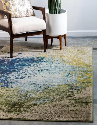 Miniatura 16 de Unique Loom Estrella Collection - Alfombra de área Vella (9' x 12' 2" Rectángulo Azul/Gris)