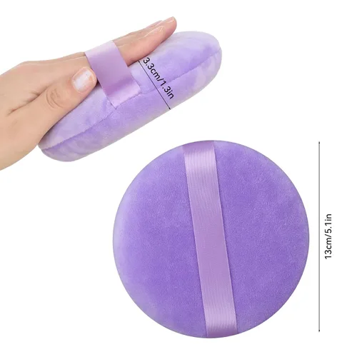 Miniatura 5 de Esponja corporal de gran tamaño, 5 pulgadas, ultra suave, lavable, redonda, aplicador de esponja de maquillaje para limpieza facial, maquillaje
