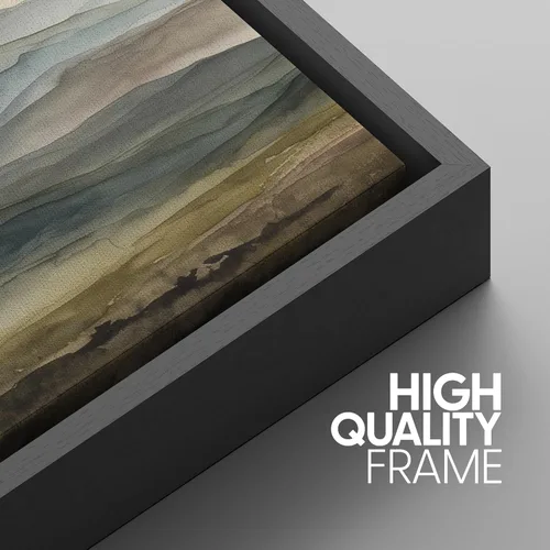 Miniatura 152 de SIGNWIN Lienzo enmarcado para pared, arte con pinceladas de flujo neutro en tonos beige abstractos, ilustraciones, arte moderno, decorativo