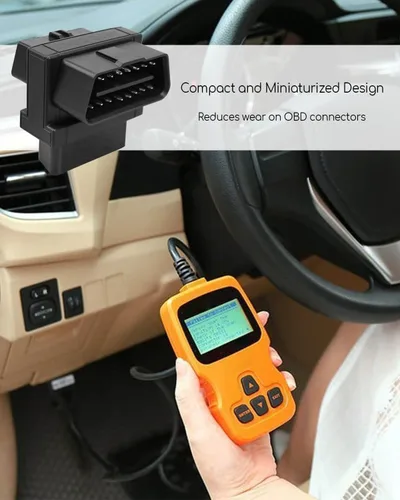 Miniatura 5 de Mini tamaño OBD2 OBDII Full 16 Pin macho a doble hembra adaptador para todos los dispositivos OBD2 estándar lector de código extensor