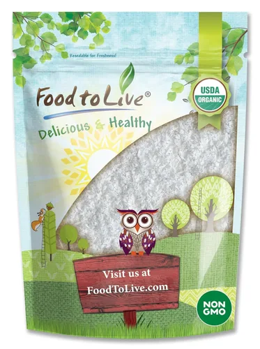 Miniatura 8 de Food to Live Coco orgánico fino rallado, 12 onzas, sin OMG, crudo, sin azúcar, sin sulfatar, desecado, carne afeitada. Vegana, Keto, Kosher, a