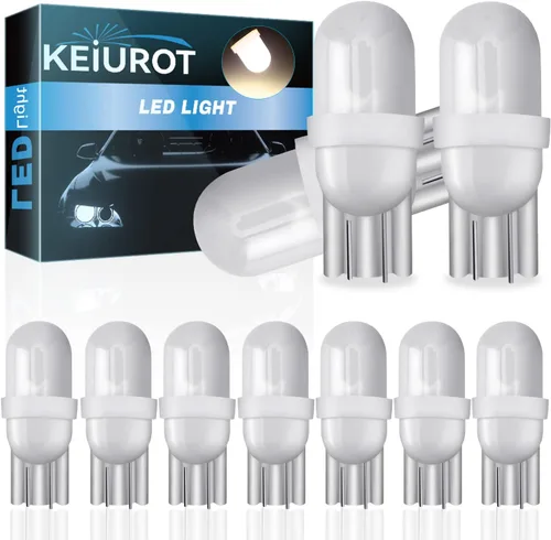 Keiurot Bombilla 555 T10 194 CC CA 6 V 6.3 V para bombillas LED Pinball Arcade Pinball, lámpara de bombilla blanca cálida no polaridad, paquete de 10
