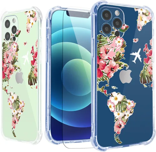 Miniatura 29 de Roemary Buffertech - Funda protectora para iPhone 13 Pro Max con diseño Golden Retriever, diseño de arcoíris con protector de pantalla