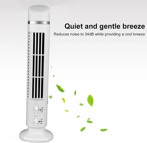 Miniatura 4 de Pomya Ventilador de torre oscilante sin aspas, ventilador de oficina silencioso con oscilación de 90 grados, ventilador de escritorio portátil