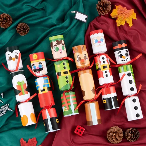 Miniatura 7 de JOYIN Paquete de 12 recuerdos de fiesta de Navidad, recuerdo de mesa de Navidad, incluye sombrero de fiesta, bromas y regalos, decoraciones de mesa