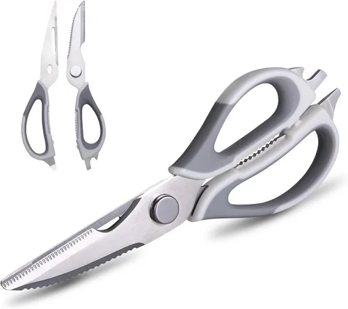 Tijeras de cocina resistentes para alimentos, tijeras de cocina multiusos, aptas para lavavajillas, tijeras de cocina afiladas de acero inoxidable