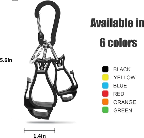 Miniatura 6 de NANHONG 6 Piezas de Clips para Guantes de Trabajo, Soporte para Guantes, Clip para Construcción, Trabajador para Gafas, Cascos y Guantes