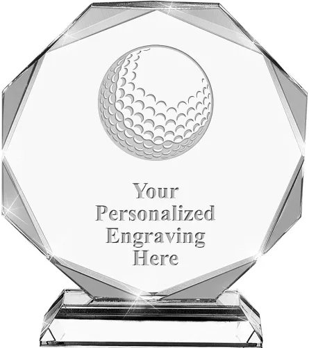 Miniatura 24 de Premio de cristal personalizado de 6.75 pulgadas con grabado - Premios de trofeos personalizados