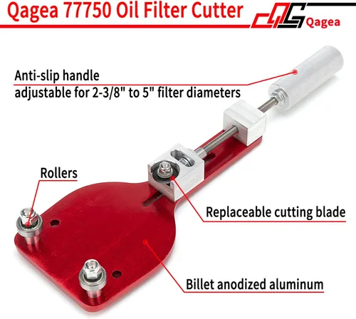 Miniatura 3 de 77750 Cortador de filtro de aceite, herramienta de corte de filtro de aceite para rango de corte de filtro 2 3/8"-5