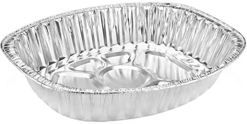 Miniatura 8 de Tostador desechable de aluminio ovalado extra grande sin tapas (10)