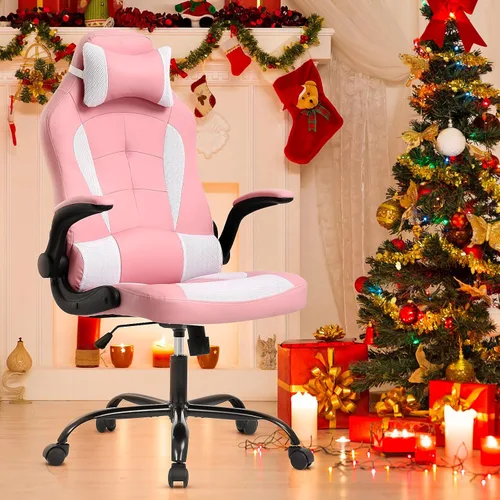 Miniatura 9 de Silla de juegos, silla de oficina con respaldo alto, silla de escritorio ergonómica de carreras de PC con reposacabezas soporte lumbar y brazos