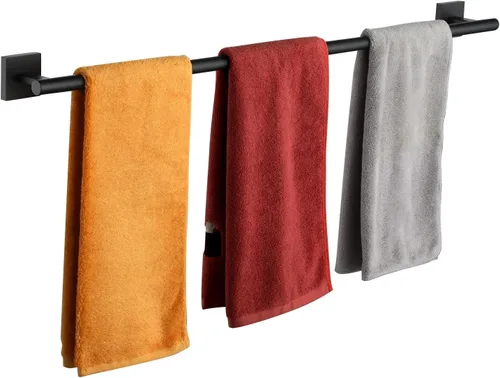 KOKOSIRI Toalleros de 36 pulgadas, barras de toalla de baño, color negro mate, soporte para toallas de baño de 36 pulgadas para baño, cocina, pared,