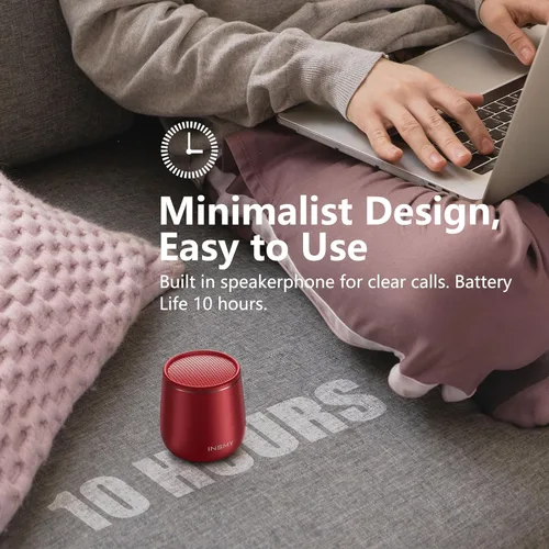 Miniatura 6 de INSMY Altavoz Bluetooth pequeño, mini altavoz inalámbrico portátil impermeable, emparejamiento estéreo de audio rico en graves intensos