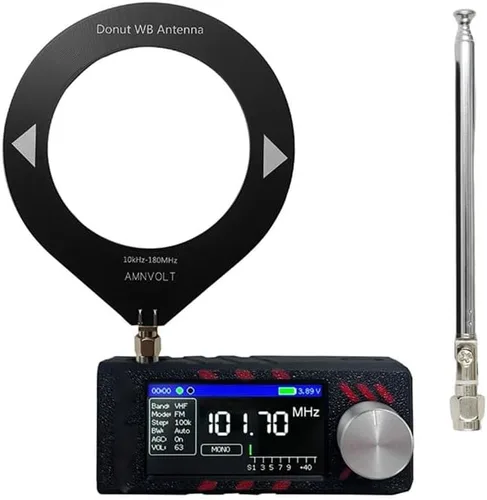 Sopop V3S SI4732 - Mini receptor de radio, firmware actualizado, radios alimentadas por batería con amplificador de auriculares incorporado Hi-Z