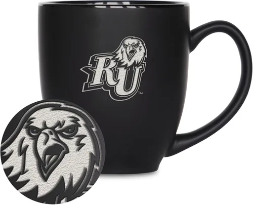 Miniatura 27 de Rico Industries - Taza de cerámica mate negra con grabado láser estándar de 15oz para NCAA (escuelas T & U) - Para bebidas calientes o frías