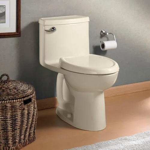 Miniatura 3 de American Standard 2403128.021 Compact Cadet 3, Inodoro de una pieza con asiento de cierre lento, delantero alargado, descarga a mano izquierda, Hueso
