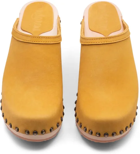 Miniatura 7 de Sandgrens Zuecos de madera sueca hechos a mano para mujer, mule de tacón alto Roma