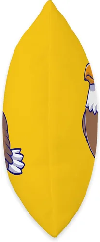 Miniatura 2 de Cute American Bald Eagle Funny Hawk Bird Cartoon Yellow Throw Pillow