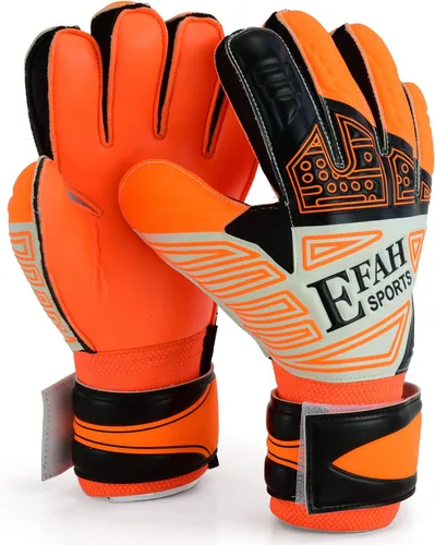 Miniatura 6 de Guantes de portero de fútbol para niños, jóvenes, guantes de portero de fútbol con protección para dedos y agarres dobles en la muñeca Verde