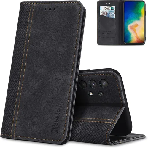 Miniatura 70 de AKABEILA Para Samsung A5 2017 Cartera Funda de Tarjeta de Crédito Titular Cierre Magnético Kickstand PU Cuero A Prueba de Golpes Flip Folio Libro
