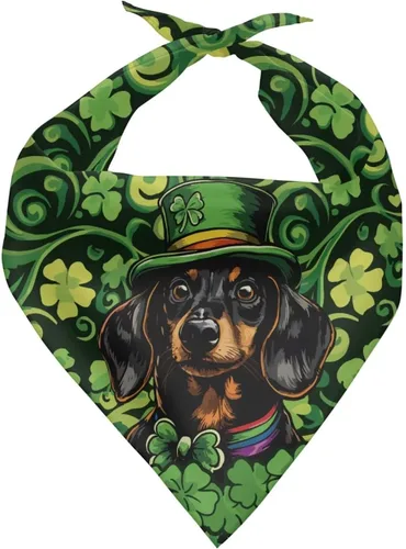 Miniatura 14 de Howilath Pañuelo de perro de hongos abstractos de dibujos animados arco iris, bufanda triangular de algodón para perros para mascotas, cachorros