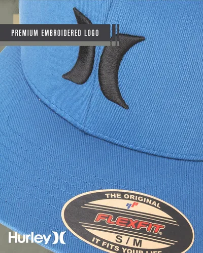 Miniatura 34 de Hurley Gorra de béisbol para hombre - Flexfit - Gorras de béisbol ajustadas para hombre (tamaños: S-XL)