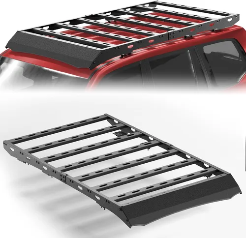 Miniatura 30 de Soporte de techo para Toyota 4Runner 2010-2024 5ª generación, cesta de carga de longitud completa resistente con barras transversales, estante