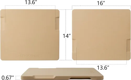 Miniatura 8 de Piedra de pizza grande, piedra rectangular de pizza de 16 x 14 pulgadas para horno, parrilla, barbacoa, piedra para hornear para pan de pizza