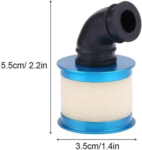Miniatura 6 de Filtro de aire RC, filtros de aire de repuesto para autos RC escala 1/10 compatibles con 94122/188 (azul)