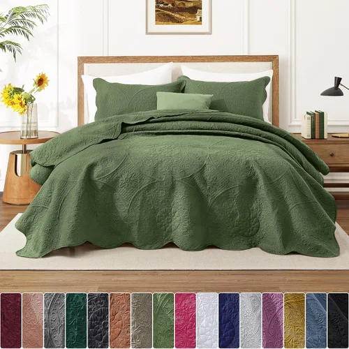 Miniatura 139 de MOONLIGHT20015 Edredón tamaño King (106 x 96 pulgadas) con 2 fundas de almohada (20 x 36 + 2 pulgadas) para todas las estaciones, juego de cama Azul