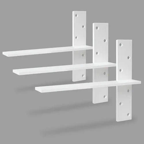 Miniatura 13 de Soporte de encimera colgante gratuito de 8 pulgadas de largo x 2.5 pulgadas de ancho, paquete de 2 soportes de estante de pared flotante oculto