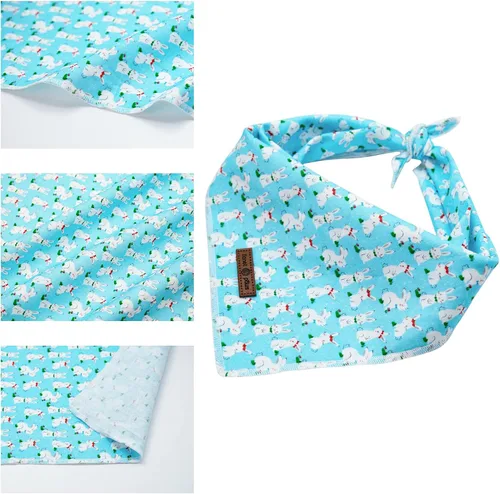 Miniatura 2 de lionet paws Bandana de conejo de Pascua para perros pequeños, medianos y grandes, pañuelo triangular para perros y gatos, bufanda para niñas y niños