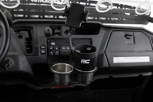 Miniatura 6 de Rough Country Soporte para teléfono y taza expansible 2 en 1 - J5054, negro, 2.69 pulgadas - 3.9 pulgadas de diámetro