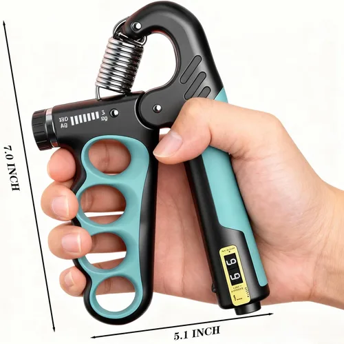 Miniatura 6 de 2 fortalecedores de agarre de mano ajustables (11-220 libras) – Ejercitador automático de antebrazo de muñeca, entrenamiento de fuerza de agarre Rojo