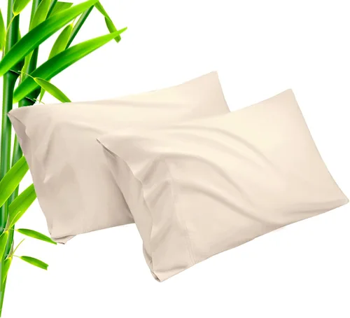 Miniatura 11 de Fundas de Almohada Tamaño Queen Paquete de 2, Fundas de Almohada de Rayón de Bambú Refrescantes con Cierre de Sobre, Fundas de Almohada Frescas