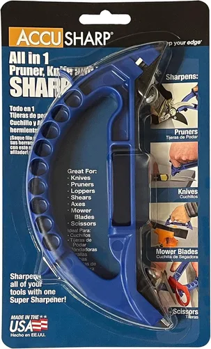 Miniatura 3 de AccuSharp Afilador todo en uno, afilador multiusos para cuchillos, tijeras, herramientas de jardín, afila y restaura cuchillos dentados, cuchillas