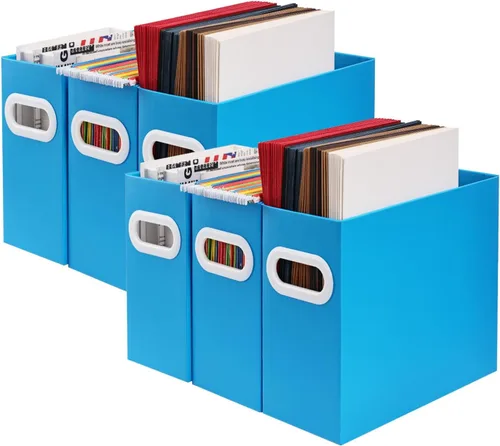 Miniatura 19 de Organizador de archivos colgante, organizador de carpetas de archivos de cartón para tamaño carta, caja de almacenamiento de documentos