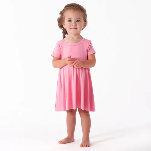 Miniatura 2 de Gerber Vestido de manga corta suave para bebé niña de talla única, con viscosa hecho de eucalipto