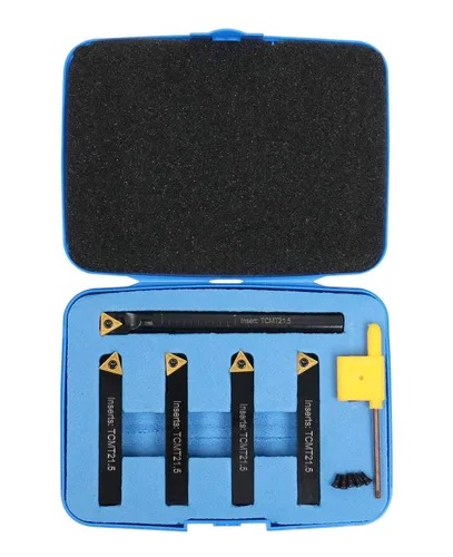 Miniatura 9 de Accusize Industrial Tools Mini herramienta de torneado indexable taladrado, 1/2 pulgada Tamaño del vástago de 1/2 pulgada, utiliza insertos