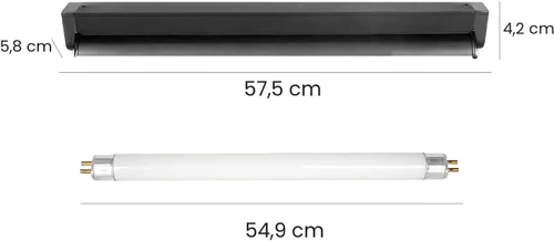 Miniatura 2 de REPTI ZOO Kit combinado de iluminación T5 HO UVB, Campana de terrario viene con lámpara Desert 10.0 UVB T5 (24W)