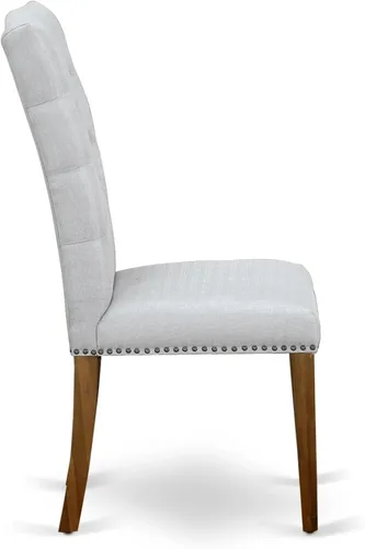 Miniatura 9 de East West Furniture ANEL3-ANA-05 Juego de mesa y sillas de cocina de 3 piezas contiene una mesa redonda de comedor con pedestal y 2 sillas Parsons
