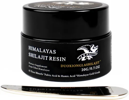 Resina Shilajit del Himalaya, grado dorado puro, 100% natural con más de 85 oligominerales | Impulso de energía y apoyo inmunológico para hombres y