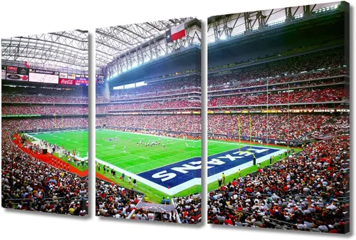 Miniatura 58 de 3 piezas de arte de pared deportivo del equipo de fútbol de los Vikings de Estados Unidos, pinturas de estadios deportivos Minnesota, Estados