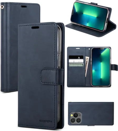 Miniatura 13 de GOOSPERY Blue Moon Wallet para Samsung Galaxy Note 10 Case (2019) Funda de cuero con tapa (Negro)