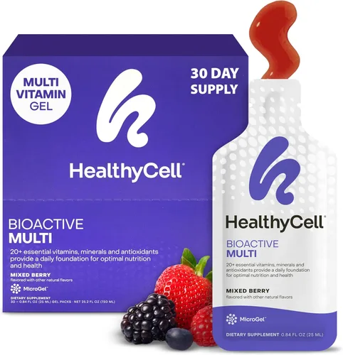 Healthycell Bioactive Multivitamínico Líquido Diario para Hombres y Mujeres – Más de 20 Vitaminas, Minerales y Antioxidantes Esenciales para Apoyo