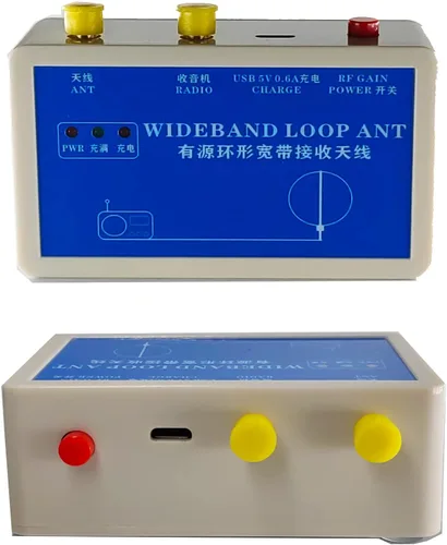 Miniatura 9 de K-180WLA Antena de Bucle Activo de Radio de Onda Corta 100KHz-180MHz Antena de Radio de Banda Completa LW/MW/SW/FM/VHF 20dBi Antena de Bucle