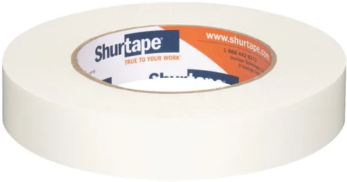 Shurtape DT 200 Cinta de papel de doble cara no tejida, de alta calidad, rendimiento prémium, 48 mm x 50 m, recubrimiento Glassine, caja de 24